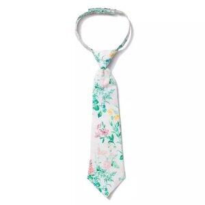Janie and Jack White Floral Print Necktie